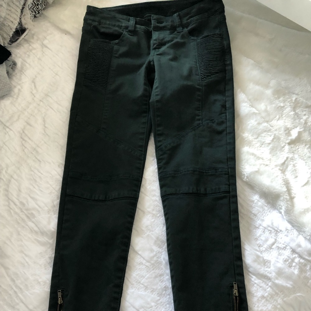 Dark Green American Eagle Skinny Pants